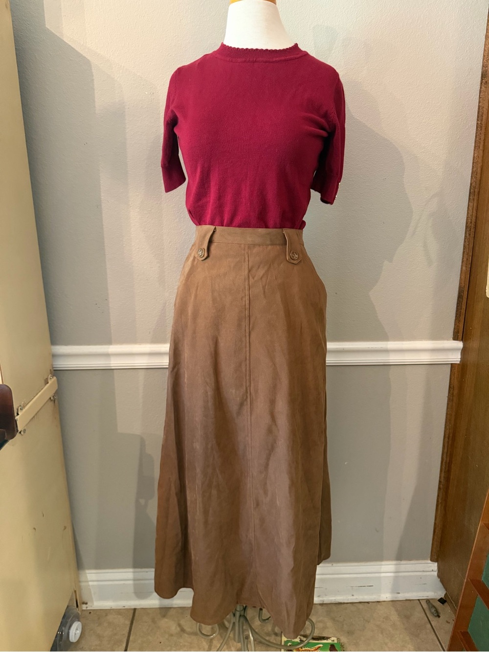 Classic Brown Vintage Chadwick’s Maxi Skirt Cottagecore Grannycore Grandma